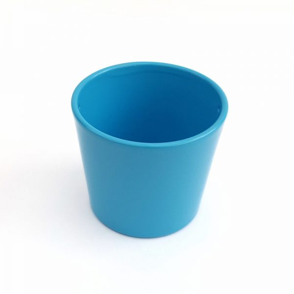 Ghiveci masca albastru din ceramica
