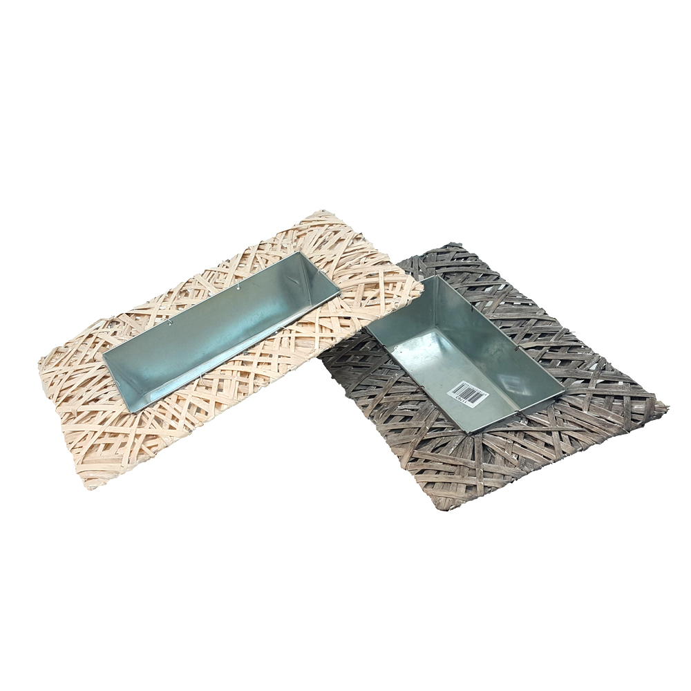 20170620_170530 Platou dreptunghiular zinc cu ratan - imagine 1