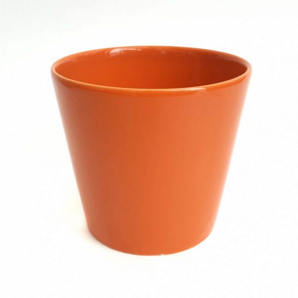 Ghiveci ceramica portocaliu 13.5 cm