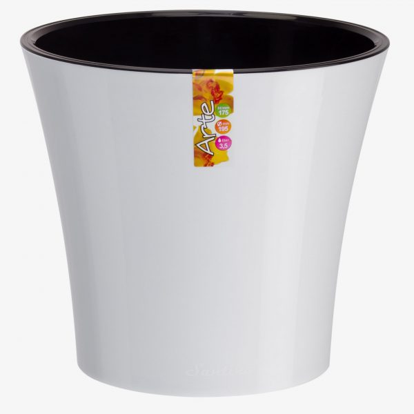 Ghiveci Santino Arte - alb-negru 0.6 litri (11 cm) - imagine 7