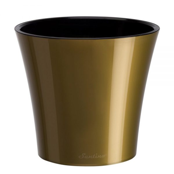 Ghiveci Santino Arte - auriu-negru 1.2 litri (13.5cm)