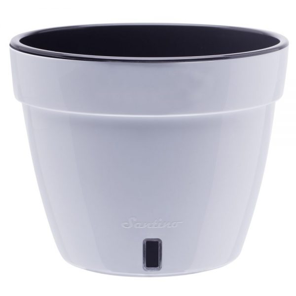 Ghiveci Santino Asti - alb-negru 6 litri (23.5cm)
