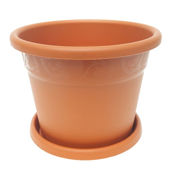 Ghiveci model cu farfurie D20,5 cm nr 7 - imagine 1
