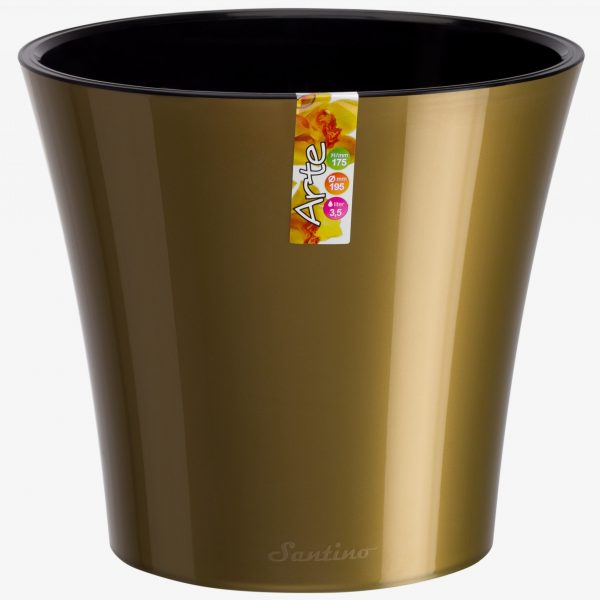 Ghiveci Santino Arte - auriu-negru 0.6 litri (11 cm) - imagine 7