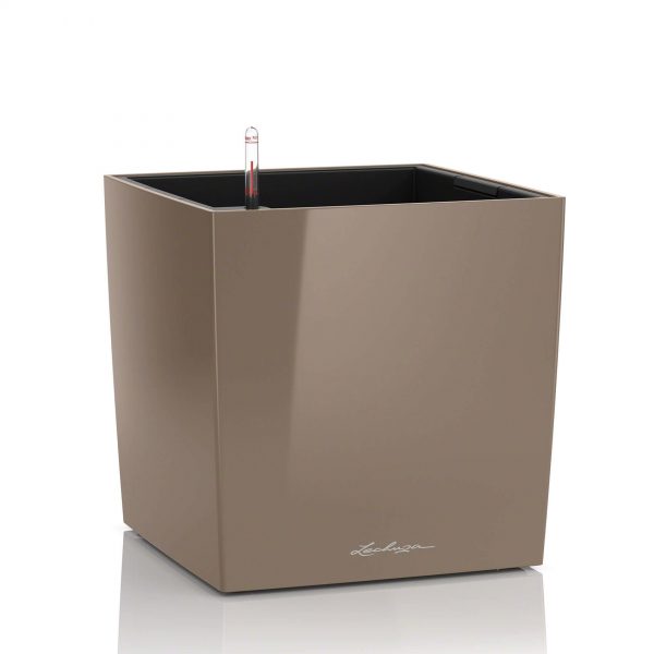Lechuza Cube Premium - All in One Set - Taupe lucios 40 cm