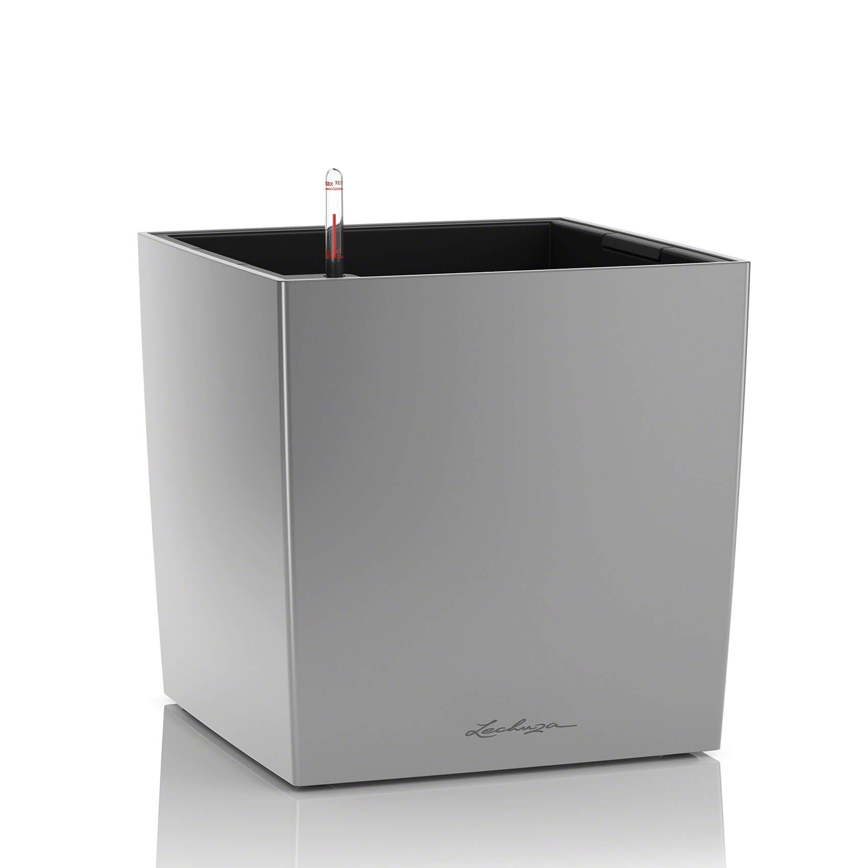 Lechuza-Cube-Premium-6 Lechuza Cube Premium - All in One Set - Argintiu 30 cm - imagine 1