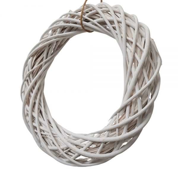 Coronita impletita alba 45cm - imagine 2