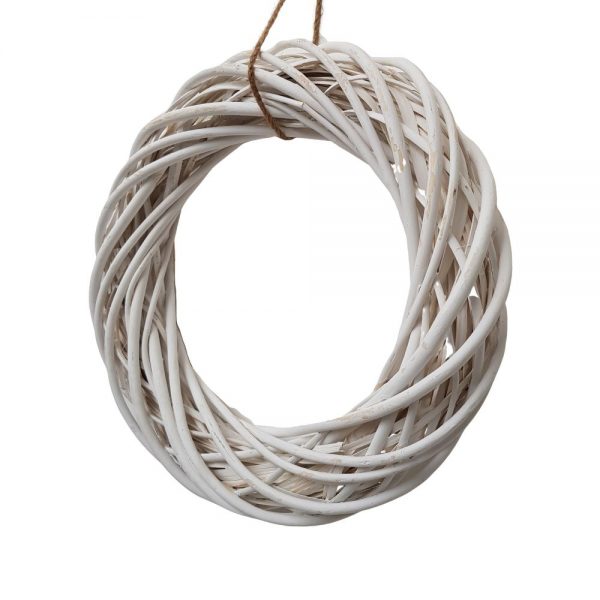 Coronita impletita alba 40cm - imagine 2