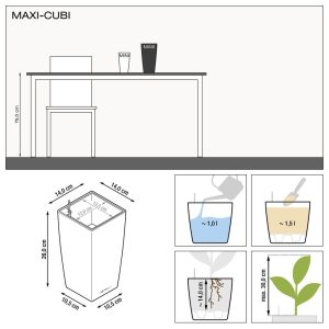 Lechuza Maxi Cubi 14 Premium-All in one White - imagine 4