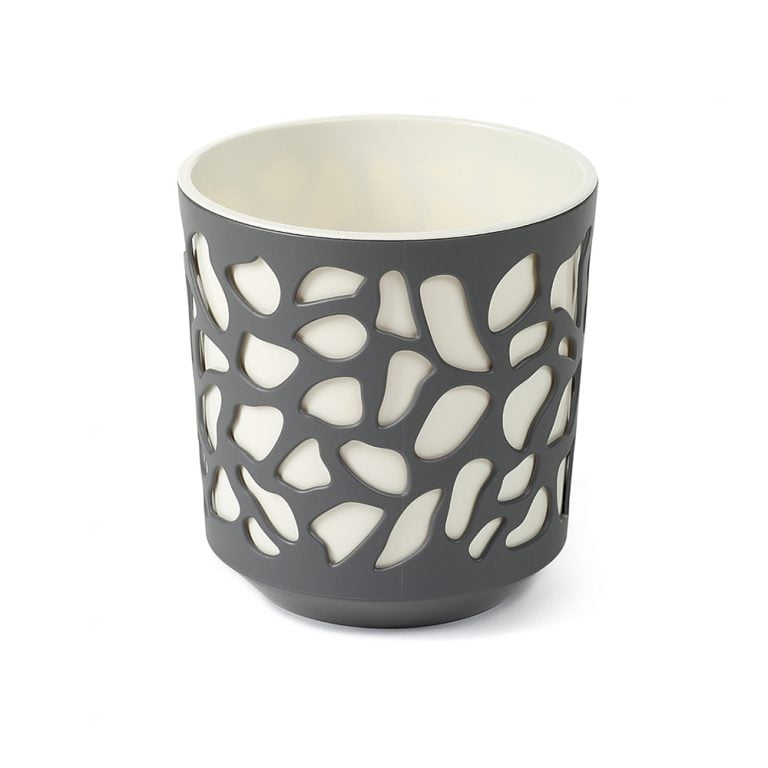 Ghiveci Lamela Duet - Set planter - Antracit cu Crem
