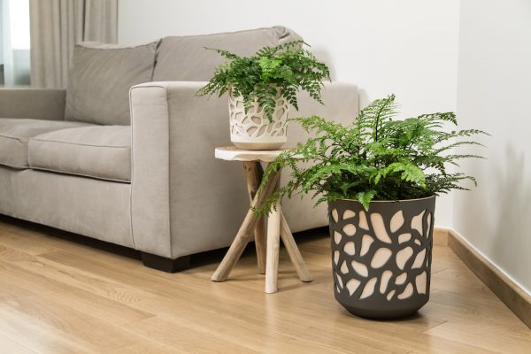 Ghiveci Lamela Duet - Set planter - Antracit cu Roz