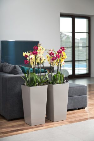 Ghiveci  Lamela Finezja -Set planter- Antracit 40 cm - imagine 7