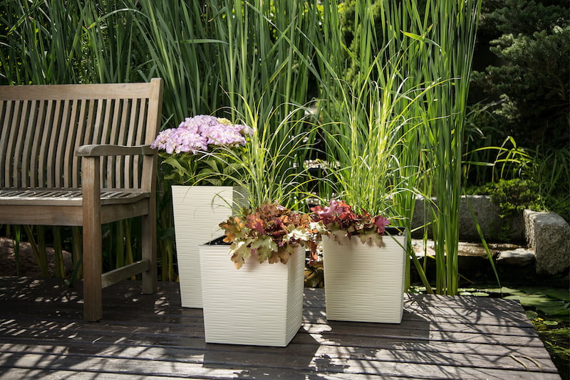 Ghiveci Lamela Juka Dluto - Set planter - Alb 30 cm