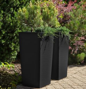 Ghiveci  Lamela Finezja Dluto -Set planter- Negru 30 cm - imagine 5