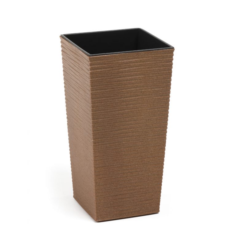 Ghiveci Lamela Finezja Eco Dluto-Set planter-Natural Lemn 25 cm