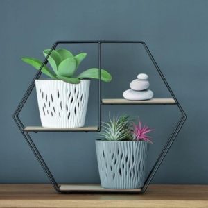 Ghiveci Prosperplast cu masca Sandy- Antracit 16 cm