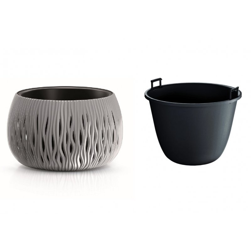 Ghiveci bol Prosperplast Sandy- Gri Deschis Ghiveci bol Prosperplast Sandy- Gri Deschis