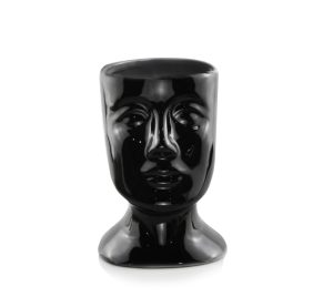 Ghiveci Figurina Ceramica Negru D 9 cm