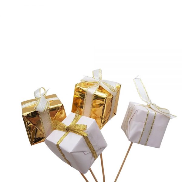 Decoratiune cadou pe bat Alb