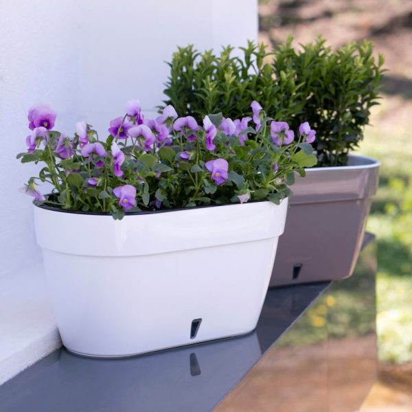 Jardiniera Asti alb- negru 5.2 litri