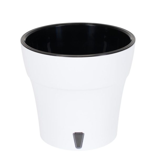 Ghiveci Happy plants Dali - Alb - Negru 11 cm (0.6 litri)