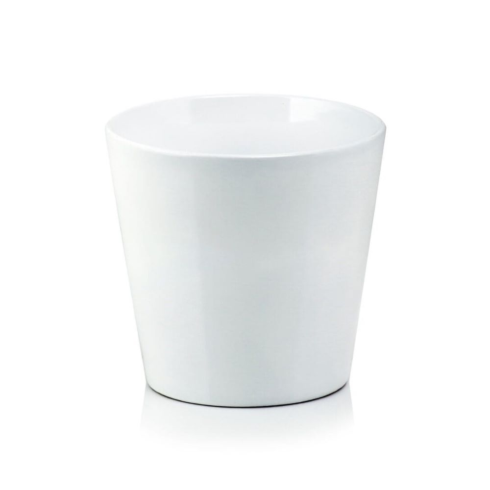 Ghiveci ceramica - Standard - conic Alb 9 cm