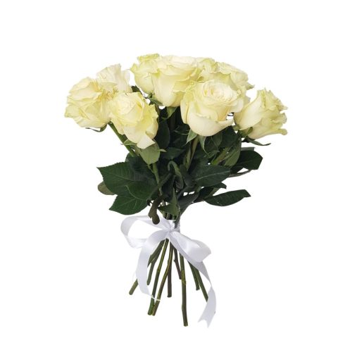 Buchet Trandafiri Albi 9 fire
