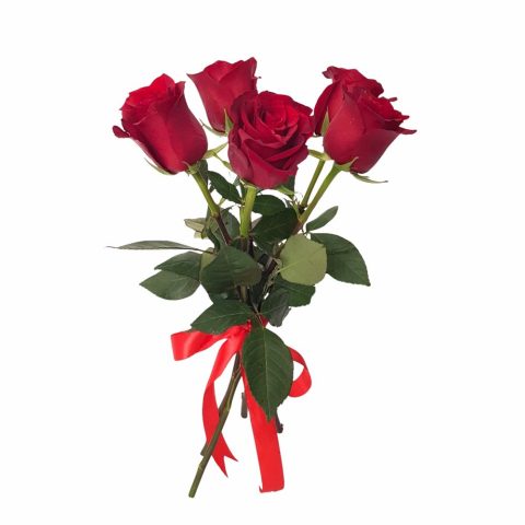 Buchet Trandafiri Rosii 5 fire