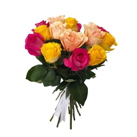 Buchet Trandafiri Mixt 15 fire