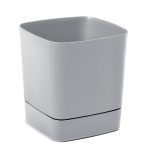 Ghiveci Lamela Clima cu farfurie - Gri 16 cm