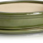 Ghiveci bonsai ceramic verde 32 cm